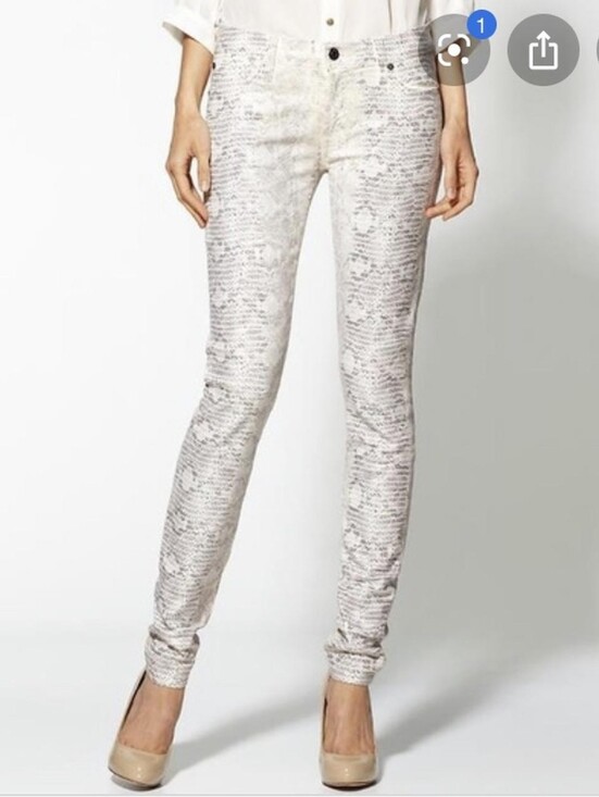 7 For All Mankind Pants - 7 For All Mankind Snakeskin Skinny Jeans Size 26